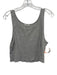 Eterne Size L Gray Cotton Sleeveless Rib Knit Cut Off Crop Top Gray / L