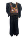 Sea New York Size M BLack, Yellow, Multi Short Puff Sleeve Sweater Vest Dress BLack, Yellow, Multi / M