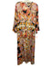 Perry Walker Size M Orange, Pink, Multi Silk & Polyester Long Flare Sleeve Dress Orange, Pink, Multi / M