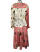 Alemais Size 6 Pink Linen, Ramie, Cotton Long puff sleeve Abstract Buttons Dress Pink / 6