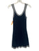 Alo Size M Navy Blue & White Cotton Sleeveless Stripe Knit Mini Dress Navy Blue & White / M
