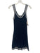 Alo Size M Navy Blue & White Cotton Sleeveless Stripe Knit Mini Dress Navy Blue & White / M
