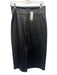 Enza Costa Size 1 Black Polyester & Polyurethane Pleather Side Zip Skirt Black / 1