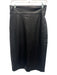Enza Costa Size 1 Black Polyester & Polyurethane Pleather Side Zip Skirt Black / 1