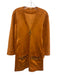 Alexis Size S Orange & Brass Polyester & Elastane Faux Suede 3/4 Sleeve Dress Orange & Brass / S