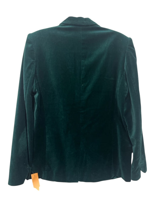Zadig & Voltaire Size L Emerald Green Cotton Velvet Open Front Blazer Jacket Emerald Green / L