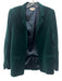 Zadig & Voltaire Size L Emerald Green Cotton Velvet Open Front Blazer Jacket Emerald Green / L