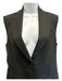 Officine Generale Size 34 Black Virgin Wool Vest Buttons Wide Leg Pant Set Black / 34