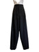 Officine Generale Size 34 Black Virgin Wool Vest Buttons Wide Leg Pant Set Black / 34