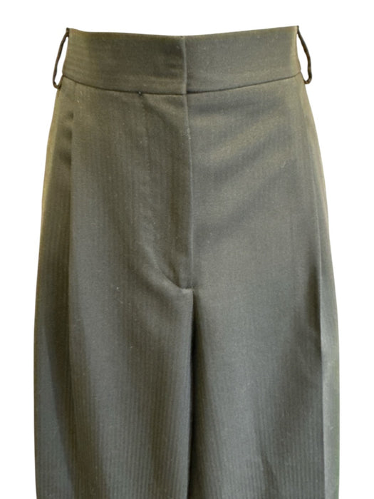 Officine Generale Size 34 Black Virgin Wool Vest Buttons Wide Leg Pant Set Black / 34