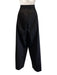 Officine Generale Size 34 Black Virgin Wool Vest Buttons Wide Leg Pant Set Black / 34