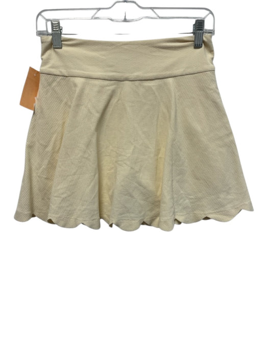 Marysia Size S/M Butter Yellow Polyamide & Elastane Scallop Edge Skort Skirt Set Butter Yellow / S/M
