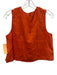Beautiful People Size S Orange Linen Sleeveless V Neck Tassel Midi Skirt Set Orange / S