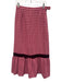 Maria de la Orden Size 38 Pink & Burgundy Acrylic & Wool Houndstooth Skirt Set Pink & Burgundy / 38