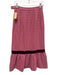 Maria de la Orden Size 38 Pink & Burgundy Acrylic & Wool Houndstooth Skirt Set Pink & Burgundy / 38