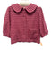 Maria de la Orden Size 38 Pink & Burgundy Acrylic & Wool Houndstooth Skirt Set Pink & Burgundy / 38