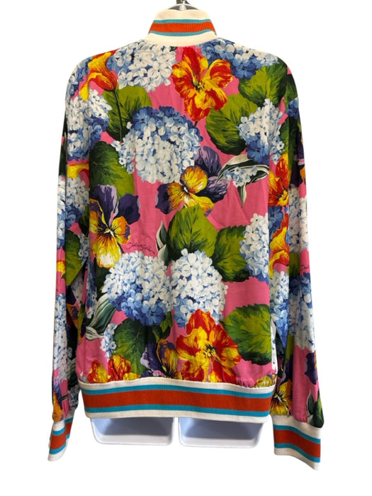 Dolce & Gabbana Size 42 blue, pink, multi Viscose & Elastane Zip Up Pant Set blue, pink, multi / 42
