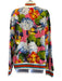 Dolce & Gabbana Size 42 blue, pink, multi Viscose & Elastane Zip Up Pant Set blue, pink, multi / 42