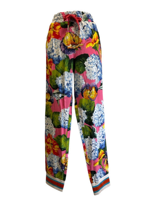 Dolce & Gabbana Size 42 blue, pink, multi Viscose & Elastane Zip Up Pant Set blue, pink, multi / 42