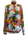 Dolce & Gabbana Size 42 blue, pink, multi Viscose & Elastane Zip Up Pant Set blue, pink, multi / 42