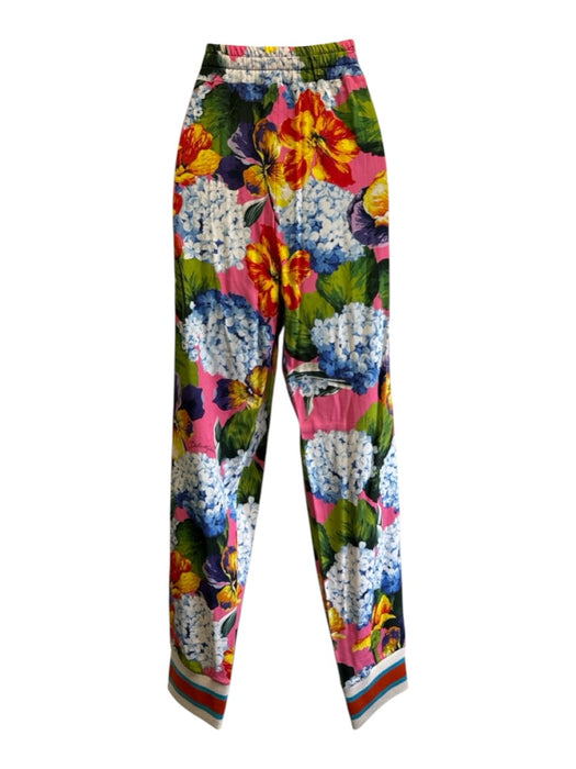 Dolce & Gabbana Size 42 blue, pink, multi Viscose & Elastane Zip Up Pant Set blue, pink, multi / 42