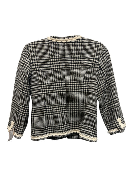 Maria de la Orden Size 38 Black & Cream Wool Trim Houndstooth Knit Pant Set Black & Cream / 38