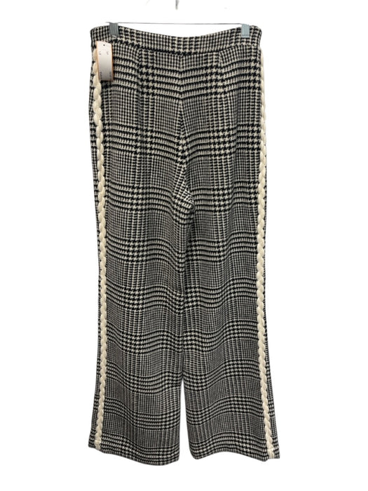 Maria de la Orden Size 38 Black & Cream Wool Trim Houndstooth Knit Pant Set Black & Cream / 38