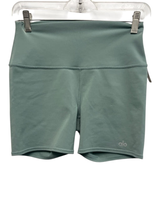 Alo Size S Sage green Polyester & Elastane Wide Waist Band Biker Shorts Sage green / S