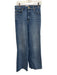 Ganni Size 28 Medium Wash Cotton Denim High Rise Wide Leg Whiskering Jeans Medium Wash / 28