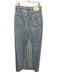GRLFRND Size 26 Light Wash Cotton Denim Zip Fly Back Slit Midi Skirt Light Wash / 26