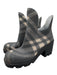 Burberry Shoe Size 40 Black, Beige, Gray Rubber Textured plaid check Boots Black, Beige, Gray / 40