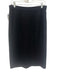 St. John Basics Size 14 Black Wool & Rayon Knit Elastic Waist Below Knee Skirt Black / 14