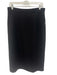 St. John Basics Size 14 Black Wool & Rayon Knit Elastic Waist Below Knee Skirt Black / 14