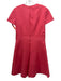 Red Valentino Size 44 Salmon Pink Polyester Short Sleeve Ladder Lace Dress Salmon Pink / 44