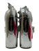 Christian Louboutin Shoe Size 40 Silver Leather Metallic Flowers Platform Pumps Silver / 40