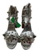 Christian Louboutin Shoe Size 40 Silver Leather Metallic Flowers Platform Pumps Silver / 40