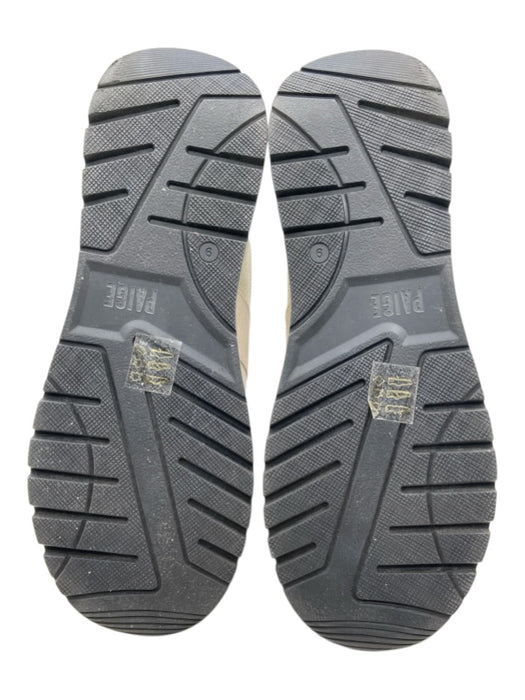 Paige Shoe Size 9 Light Gray Leather Upper Metallic Accent Low Top Sneakers Light Gray / 9