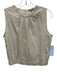 Lilla P Size XS Beige Cotton Sleeveless Elastic Waist Gathered Top Beige / XS
