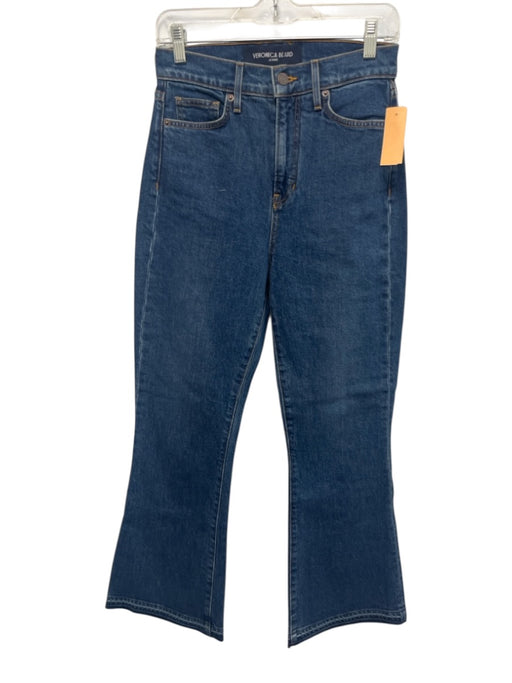 Veronica Beard Jeans Size 27 Medium Wash Cotton Denim High Rise Flare Jeans Medium Wash / 27