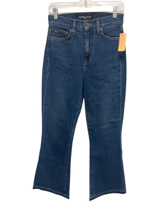 Veronica Beard Jeans Size 27 Medium Wash Cotton Denim High Rise Flare Jeans Medium Wash / 27