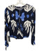 Fifteen Twenty Size XS Blue, Navy, White Viscose Long Sleeve Abstract Nature Top Blue, Navy, White / XS