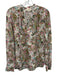 Zadig & Voltaire Size XS Green, Pink, White Viscose Long Sleeve Floral Top Green, Pink, White / XS