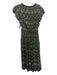 Omika Size XS Green, Blue & Black Modal Flutter Cap sleeve Paisley Maxi Dress Green, Blue & Black / XS