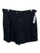 Banana Republic Size 10 Black Cotton Zip Fly High Rise Cuff Shorts Black / 10