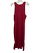 COS Size M Red Viscose & Polyamide Sleeveless Scoop Neck Ruffle Hem Dress Red / M