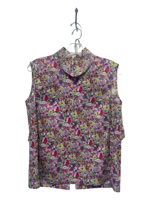 Buru Size XS/M Pink & Multi Cotton Sleeveless Floral Elastic Waist Short Set Pink & Multi / XS/M