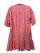 Diane Von Furstenberg Size XS Light Pink Cotton Eyelet Short Puff Sleeve Dress Light Pink / XS