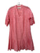 Diane Von Furstenberg Size XS Light Pink Cotton Eyelet Short Puff Sleeve Dress Light Pink / XS