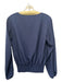 Sail To Sable Size Small Navy Blue Polyester Long Sleeve V Neck Smocked Top Navy Blue / Small