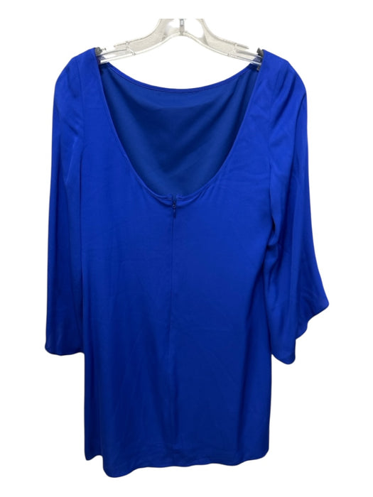 Milly Size 4 Cobalt Blue Silk Low Back 3/4 Sleeve Drape Sleeve Dress Cobalt Blue / 4